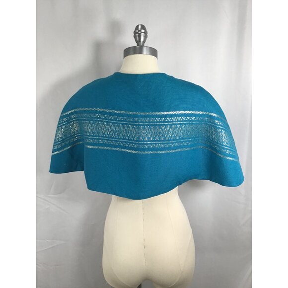 Vintage Nago Folkcrafts Okinawa cape Handcrafted virgin wool OOAK Japanese - Picture 6 of 7